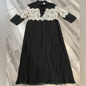 Black and white lace dress